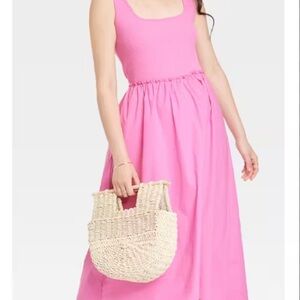 Pink Sleeveless Maxi Dress